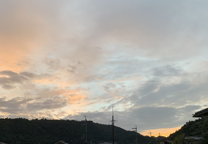 奥嵯峨の夕焼け